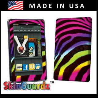 Rainbow Zebra Vinyl Case Decal Skin To Cover  Kindle Fire eBook 