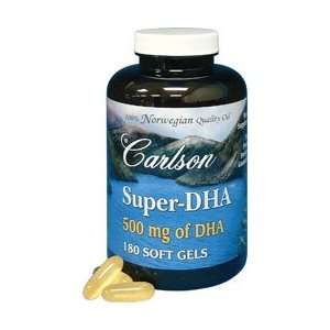  Carlson Super DHA 500mg 180 Gels: Health & Personal Care