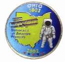 2002 Ohio Colorized/Enameled State Quarter with D mintmark.