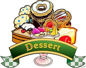 Dessert Cake Restaurant Concession Food Menu Decal 24  