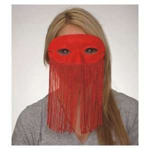  Red Masquerade Long Beard Costume Accessory Mask Fancy 