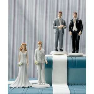    Fashionable Groom in Black Tux Cake Topper