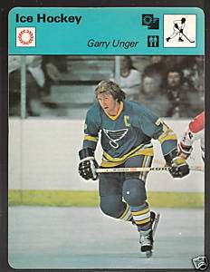 GARRY UNGER St.Louis Blues Hockey 1978 SPORTSCASTER CARD 18 23  
