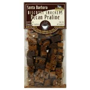 Santa Barbara Biscotti, Snacker Pecan Praline Dark, 6 Ounce (12 Pack)