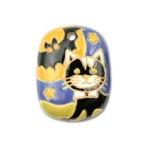   Halloween Rectangle Pendant   Black Cat and Bat Arts, Crafts & Sewing