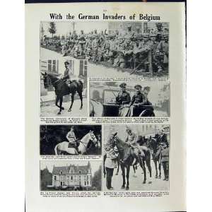   1915 WAR GERMAN SOLDIERS FRENCH CHATEAUX ART BELGIUM