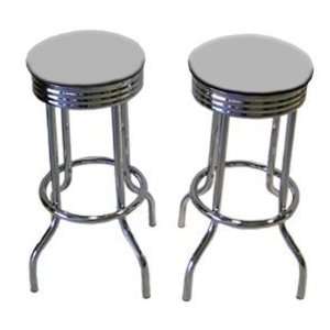  2 MAN CAVE Gray 29 Specialty Chrome Barstools Bar Stools 