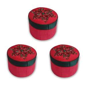  Small Jewelry Boxes 3 Pieces Set Of Gift Item In Cotton 