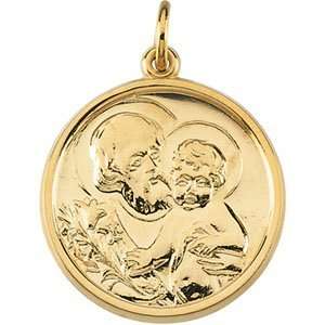  St. Joseph Medal 21mm   14k Yellow Gold Jewelry