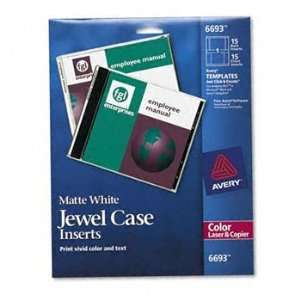  Avery® Jewel Case Inserts LABEL,CLR LSR INS15SH,WHT 19534 