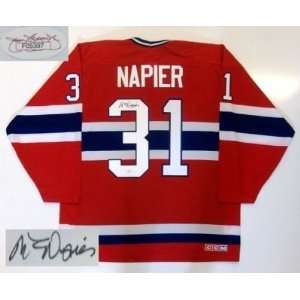  Mark Napier Signed Montreal Canadiens Jersey Jsa Coa 