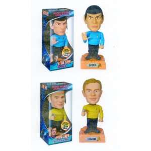   Mr. Spock & Captain Kirk Talking Wobbler Set Bobbleheads Toys & Games
