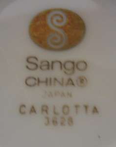 Sango CARLOTTA 13 cups and saucers, plus 5 extra cups  