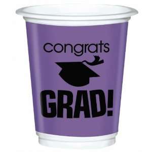  Lets Party By Amscan Congrats Grad Purple Graduation 12 oz 