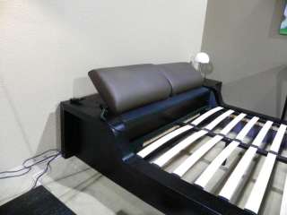 Spirit Modern Platform Bed Adjustable Leather Headrest  