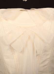 AUTHENTIC Carolina Herrera 35807 Ivory Silk Faille Organza Bridal Gown 