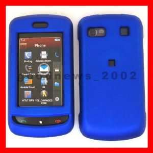  AT&T LG XENON GR500 RUBBERIZED CELL PHONE COVER BLUE 