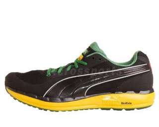   Jam Black Yellow Green Jamaica 2011 Mens Running Shoes 18552702  