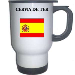  Spain (Espana)   CERVIA DE TER White Stainless Steel Mug 