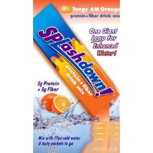 Splashdown Tangy AM Orange Protein Drink Mix, 6 Count Box  