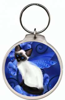 Sapphire Fairy Cat Melissa Dawn Key Chain  