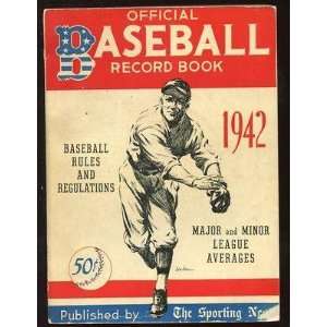 1942 The Sporting News Baseball Record Book 1st Year VG+ 