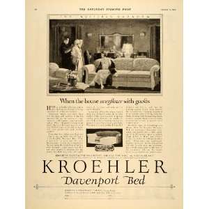   Davenport Bed Furniture Couch Sofa   Original Print Ad
