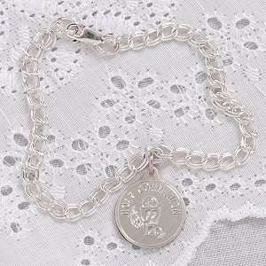   Personalized First Communion Sterling Charm Bracelet: Jewelry