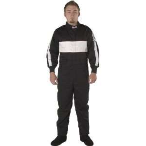  G Force 4372SMLBK GF 105 Black Small Single Layer Racing Suit 