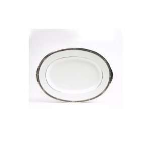  Noritake Chatelaine Platinum 16 Inch Oval Platter: Kitchen 