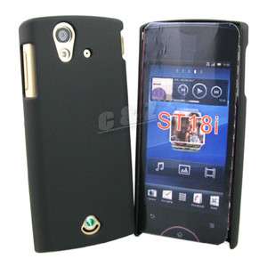 HARD RUBBER CASE COVER + LCD FILM FOR SONY Ericsson Xperia Ray ST18i a