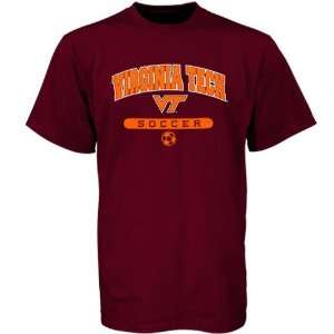   Virginia Tech Hokies Chicago Maroon Soccer T shirt