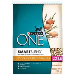 Purina One Cat Smartblend Chicken and Rice Cat Food, 22 Pound:  