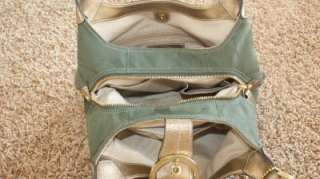 Coach Soho Textured Optic Hobo Bag Green/Gold 17396  