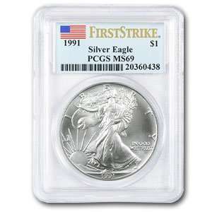  1991 Silver Eagles   MS 69 PCGS First Strike Toys & Games