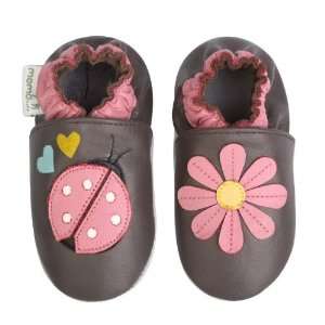  Momo Baby Soft Sole Baby Shoes   Ladybug & Lily Brown 18 