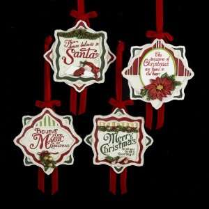  Club Pack of 12 Christmas Plaque Ornaments 5 Home 