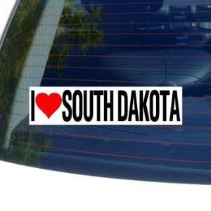  I Love Heart SOUTH DAKOTA   Window Bumper Sticker 