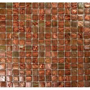  Montego Sela 3/4x3/4 Lt. Brown Irridiscent Glass Mosaic 12 