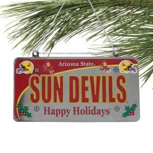   State Sun Devils Metal License Plate Ornament: Sports & Outdoors