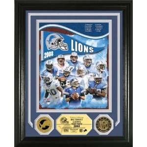  Detroit Lions 2008 Team Force Photo Mint with Two 24KT 