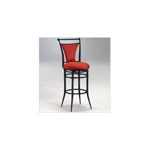 Cierra Flame Red Faux Suede Swivel Bar Stool: Home 