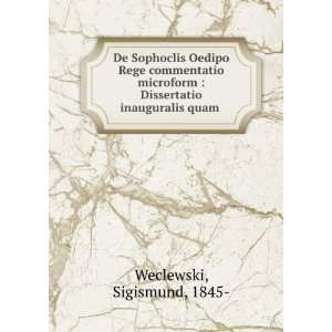   inauguralis quam . Sigismund, 1845  Weclewski  Books