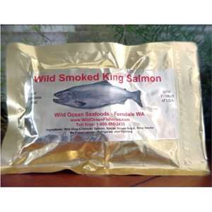 Wild Smoked King Salmon 8oz Pouch  Grocery & Gourmet Food