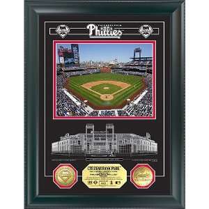 BSS   Citizens Bank Park Archival Etched Glass W/ Two Gold 