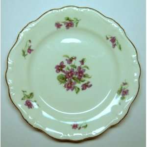  Violetta 6 inch Bread & Butter plate with gold trim 