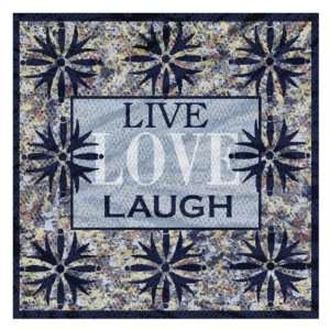  Navy Stars Live Love Laugh by Nick Biscardi. Size 12.00 X 