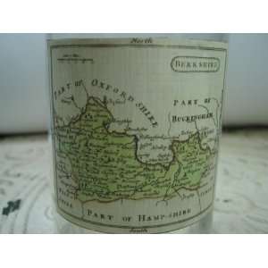  Vintage Map of Berkshire Apothecary Bottle Everything 