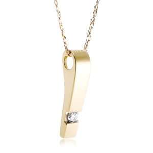   Gold Diamond Pendant (.05 cttw, H I Color, I2 I3 Clarity): Jewelry