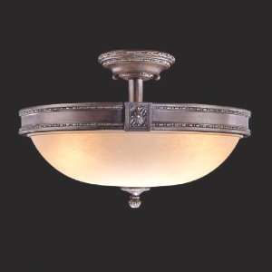 Vintage Lighting. Catalonia Semi Flush Ceiling Light In Aged Bronze 